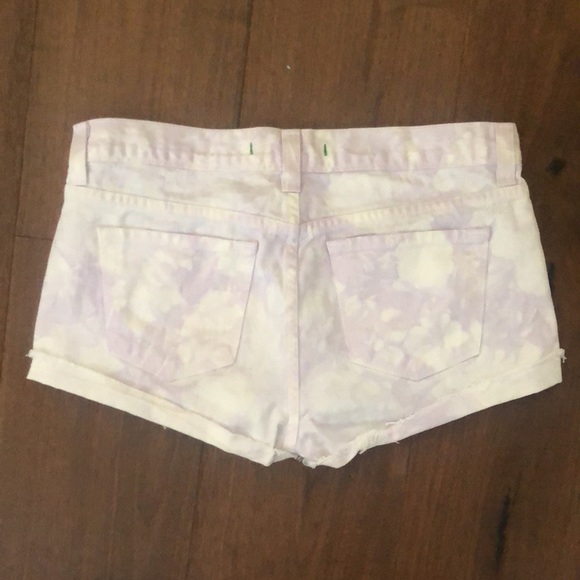 J Brand Lilac Tie-Dye Denim Cutoff Shorts - Picture 4 of 4